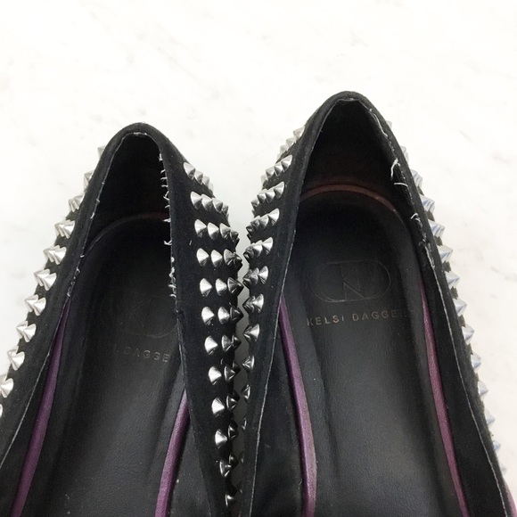 Kelsi Dagger Francie Calf Hair Studded Loafer Flat - Picture 9 of 10